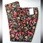 Croft & Barrow NWT Paisley Pants Straight Mid-Rise Colorful Stretch Comfort - 10 Photo 3