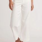 Marine layer Bridget Slim Wide Leg Crop White Pant Size 14 NWT Photo 4