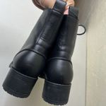 Cole Haan  Combat Boots Womens 6.5 Black Camea Waterproof Leather W20768 Grunge Photo 4