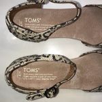 Toms Women’s Cheetah Print Canvas Platform Cork Wedge Open Toe Sandals Photo 5