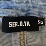 Ser.O.Ya Womens Blue High Waisted Distressed Wide Leg Baggy Denim Jeans Pants 27 Photo 3