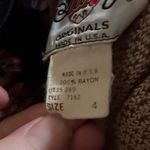 Floral Long Sleeve Dress with Bow Black Size 4 Photo 2