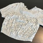 American Eagle , outfitters White and Blue Floral Top NWT Photo 5