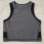 Lululemon Keep It Cropped Tank Top Approximately Size 6 Heathered Black Tight Photo 0