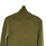 Venus Olive Green Chunky Cable Knit Sweater Dress Cowl Neck Photo 9