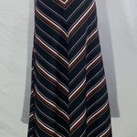 Apt. 9  Chevron Striped Button Detail Black Maxi Skirt Size Medium NWT Photo 6