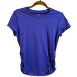 Calia by Carrie Underwood Blue Violet Short Sleeve Ruched Athletic Tee Size M Photo 0