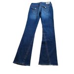 True Religion Joey Flare Jean Size 27x34 Medium Wash Distressed Photo 4