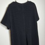 NWT Astra Signature Knit Ribbed Black MIDI Short Sleeve Side Slit Dress Size 18 Photo 5