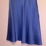 Christine Lingerie Silk Chemise Slip Night Dress Women Size S Mini Lace Sexy Blue Photo 2