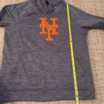 Fanatics New York Mets Gray Orange Logo Pullover Hoodie Fleece Lined Sweatshirt Majestic Photo 6
