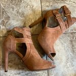 Michael Kors Blush Pink Suede Leather Peep Toe High Heels - Size 8.5 Photo 3