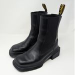 Dr. Martens Maybole Chelsea Boots Black Leather Platform Square Toe US 6 Photo 12