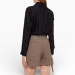 Sandro  Black Silk-twill Pleated Lanna Blouse Noir XS Photo 1