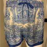 All Saints Blue and White Paisley Jacket and Shorts Set Size 2. Photo 10