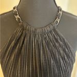 Laundry by Shelli Segal  Black Pleated Midi Dress Size 4 Photo 2