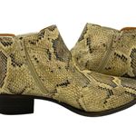 Lucky Brand Bimare Leather Ankle Boots Boa Snake Print Photo 2