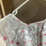 Candie's FINAL MARKDOWN Lace accented  White Top with Pink lip Accents xl Photo 1