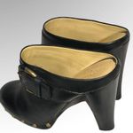 Coach black Elaine slide on studded mules! Photo 4