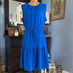 Calvin Klein  Sleeveless Tiered Dress in Capri Blue Size 16 Photo 2