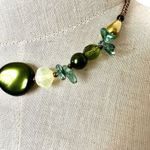 Green and blue beaded necklace Photo 2