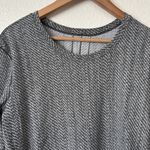 Lululemon 10 Rush Hour Gray and Black Herringbone Long Sleeve Top Photo 2