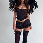 Generation Outcast Clothing Outcast Clothing Lucine Corset Top Black Lucine Shorts Black Set Photo 0