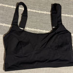 Noli Black Sports Bra Tank Top Square Neck Adjustable Straps Medium Photo 0