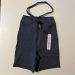 For Love & Lemons Chloe Ribbed Bike Shorts Midnight Blue Photo 1