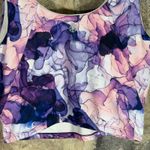 Gaiam Women's Purple Watercolor Print Crop Top Workout Yoga Activewear Large Photo 8