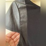 Alice + Olivia Black Top With 100% Leather Size Large Photo 12