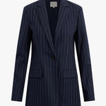 Favorite Daughter The Break Up Oversize Stretch Cotton Blazer Size XXS New w/Tag Blue Photo 0