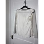 Sundance Women's Ivory Lightweight Lace Sleeve Overlay Knit Blouse Top Size S Photo 7