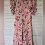 Anthropologie  Puff-Sleeve Ruched Mesh Midi Shirt Dress Photo 4