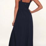Lulus Air Romance Navy Blue Maxi Dress Photo 1
