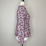 Calligraphie Boho Floral Smoked Romantic Long Sleeves Top Pink Size M Photo 4