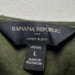 Banana Republic ‎ Olive Green Linen Blend Utility Romper Large Petite LP Photo 6