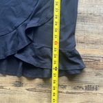 J.Jill Womens Navy Blue Ponte Jersey Dress Ruffle Wrap Skirt Knee Length Sz S Photo 5