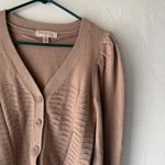 Philosophy Sweater Medium Pink Puff Sleeve Button Cardigan Knit Preppy Coquette Photo 1