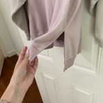 Aerie Pink and Cream Crew Neck Sweater Relaxed Fit Photo 2