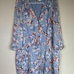 Joie  Women's SARNELLE Blue Floral‎ Print 100% Silk Romper in Dusk Med Photo 0