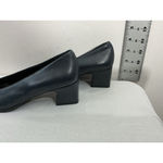 Laura Scott Womans Tiffany 5.5 M Blue Leather Slip On Heel Loafers NWOT Photo 3