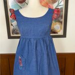 Darling Vintage 1970s Chas L Lewis California Denim Maxi Dress! Blue Size M Photo 2