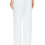 LPA Pale Blue Pleated Trouser Pants LARGE Wide Leg Baggy Satin Long $218 NEW Photo 2