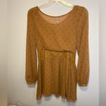 Free People  Baby Dee Goldenrod Chiffon Dress Medium Photo 9