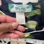 Two Palms Women's Nadina Black Hawaiian Plumeria Panel Midi Dress Plus Size 2XL Photo 6