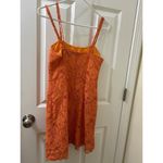 Trixxi Italian Designer Emanuela Beghelli By Beghi Orange Lace Mini Dress Bodycon Style Photo 4