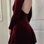 American Apparel Red Velvet Open Back Mini Dress XS Photo 3