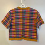 Vintage Retro Tartan Plaid Multicolored Crop Top Size Small Red Photo 1