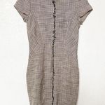Worth Tweed Pattern Short Sleeve Linen Blend Career Dress Size 6 Photo 0
